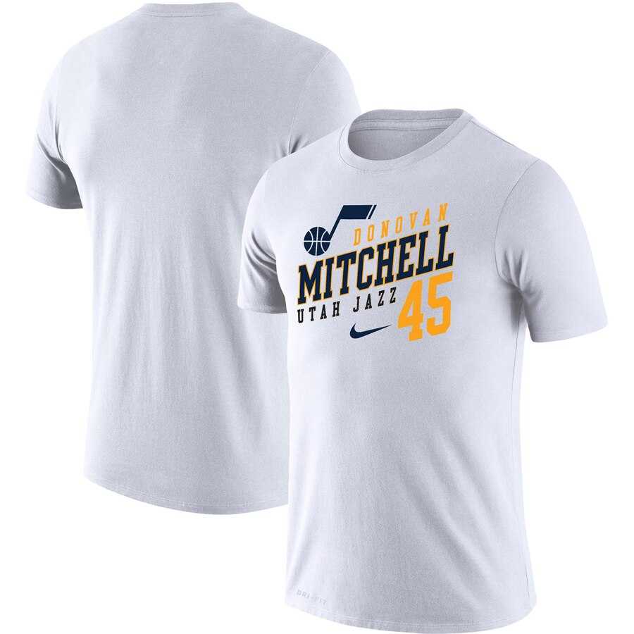 Utah Jazz Donovan Mitchell Nike Player Performance T-Shirt White,We sell and wholesale Utah Jazz Donovan Mitchell Nike Player Performance T-Shirt White on line form chian!